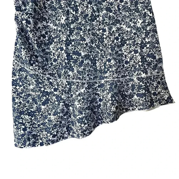 LÖLE NWOT SLEEVELESS ASYMMETRICAL ATHLETIC DRESS NAVY BLUE DITSY PRINT | LARGE - Picture 3 of 10